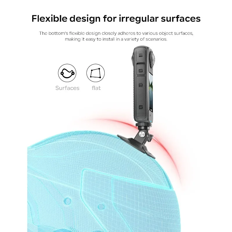 aMagisn Flexible Adhesive Mount for Insta360/DJI Osmo/GoPro Hero Action Camera Motorcycle Helmet Base Accessories