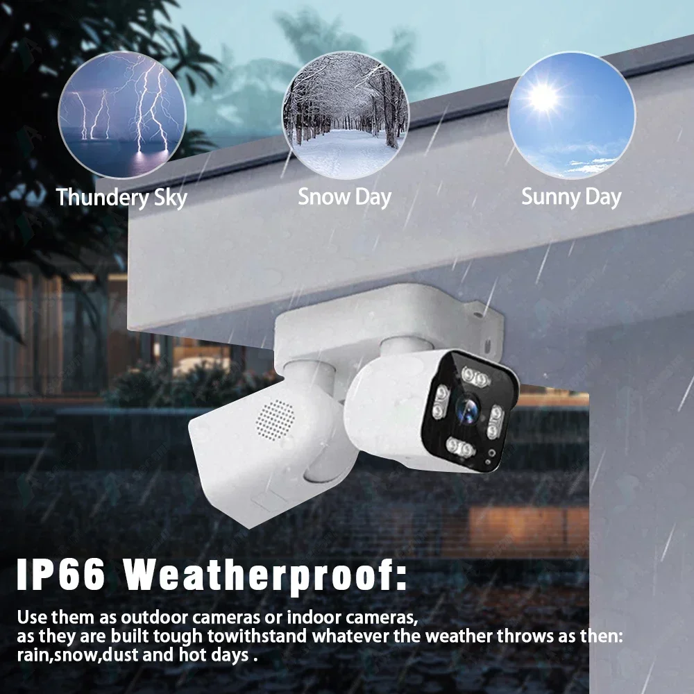 10MP WiFi PTZ Two-Way Audio IP Camera With 10X Zoom Dual Lens Auto Tracking Surveillance Video CCTV Security Protection Camera