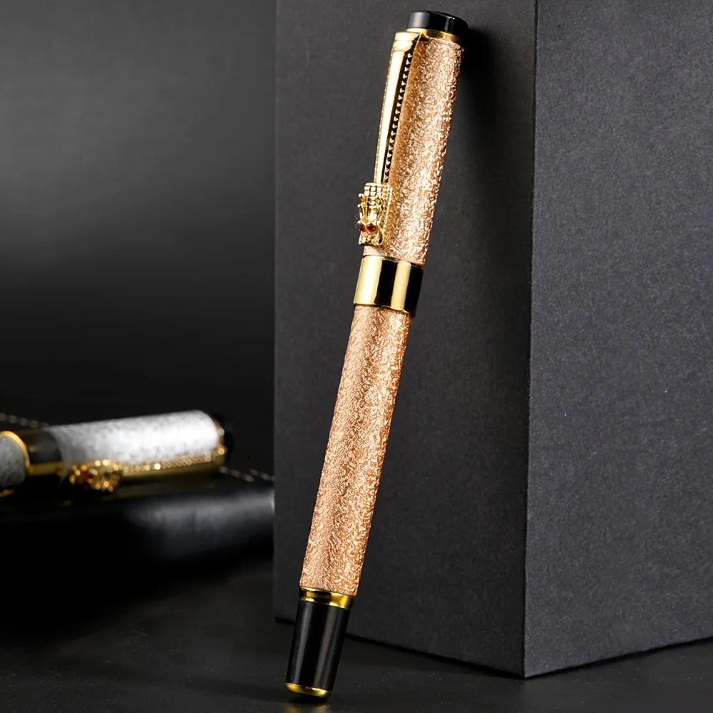 

STONEGO Luxury Dragon Crystal Diamond Ink Fountain Pen Office Business Men Siganture Metal Pen