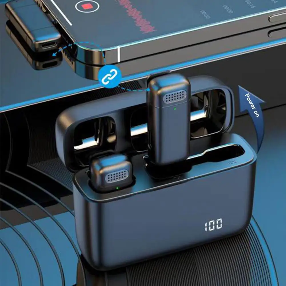 Ansteck mikrofon Funk mikrofon Wiederauf lad bares Laval ier mikrofon mit drahtloser Verbindung mit geringer Latenz für Plug-and-Play