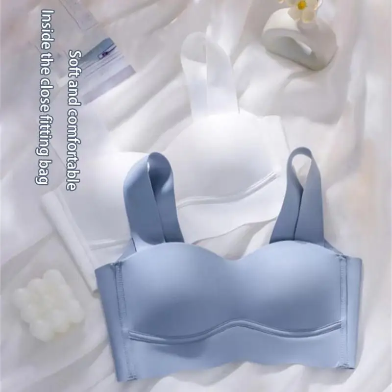 

Bra Without Steel Ring Breathable Fabric Comfortable Fit Security Support Fashion Design Prevent Sagging Adjust Underwear