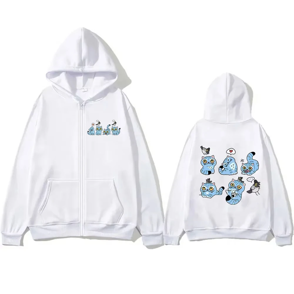 فيلم KPop شيطان الصيادين قلنسوة بسحاب لطيف ديربي النمر الجرافيك سترة الرجال النساء الملابس عادية الصوف القطن زمم هوديس