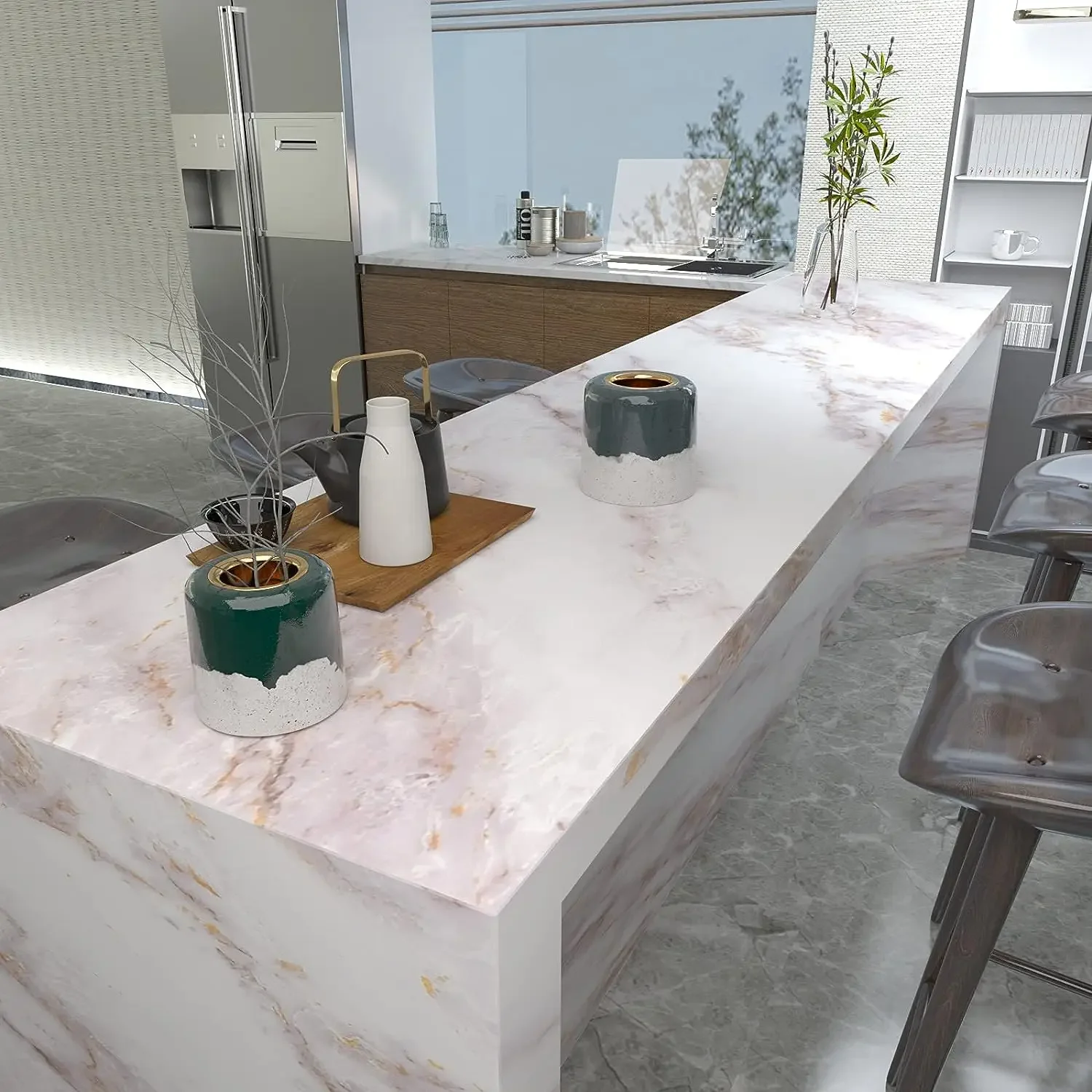 Matte Marble Self Adhesive Sti - огляд і ціна Commercial Kitchen Prep Table
