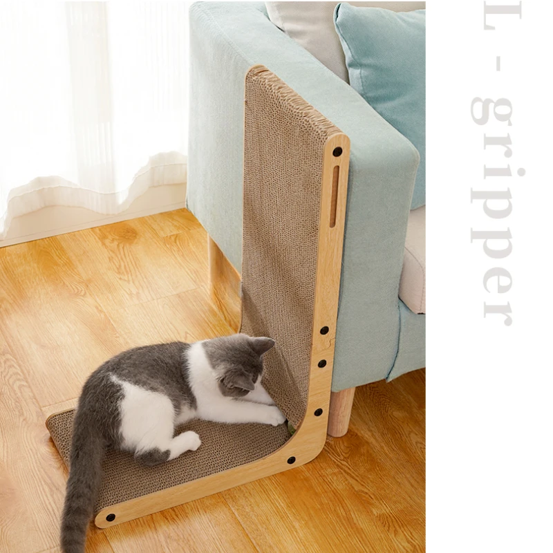 L-type Vertical Cat Scratching Board Wear-resistant and Scratch-resistant Cat Scratch Post Kitten Scratching Furniture Protector