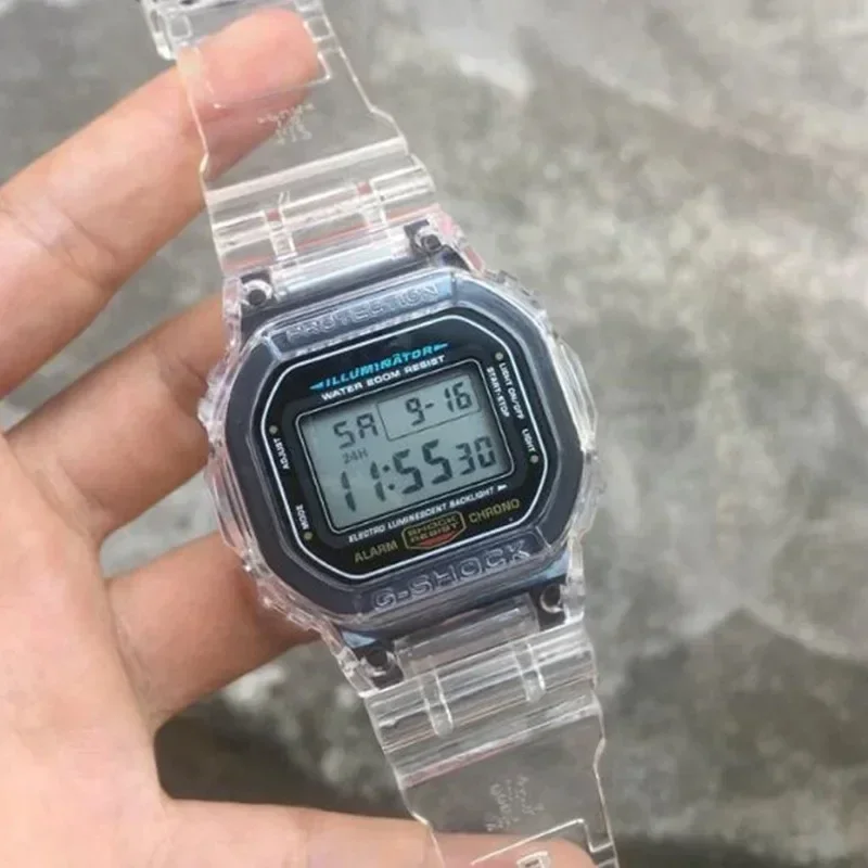 Reloj electrónico transparente para hombre y mujer, pulsera LED, resistente al agua, deportivo, regalo para estudiantes