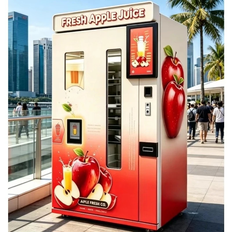 Refrigerated Fresh Juice Vending Machine Unmanned Automatic No Preservatives SDK CE Certified 21.5 Touch Screen