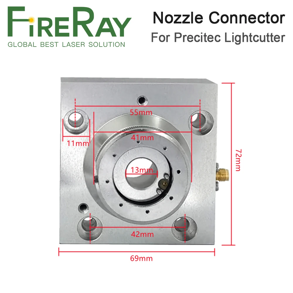 FireRay Nozzle Connector Laser Head Part For Precitec Lightcutter 67918