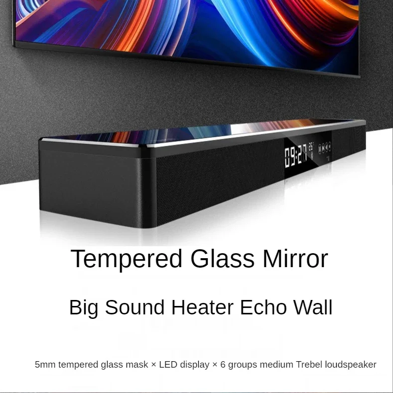 Soundbar dla TV 80W głośnik Bluetooth 2.1 kanałowy bezprzewodowe głośniki z Bluetooth NFC światłowód Subwoofer przenośny dźwięk