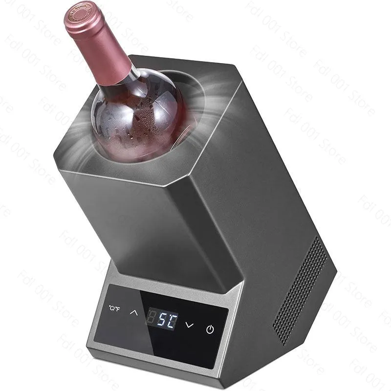 Wine Chiller Stainless Steel Electronic Ice Cooler Rapid Cooling Cooler Temperature Control Adjustment