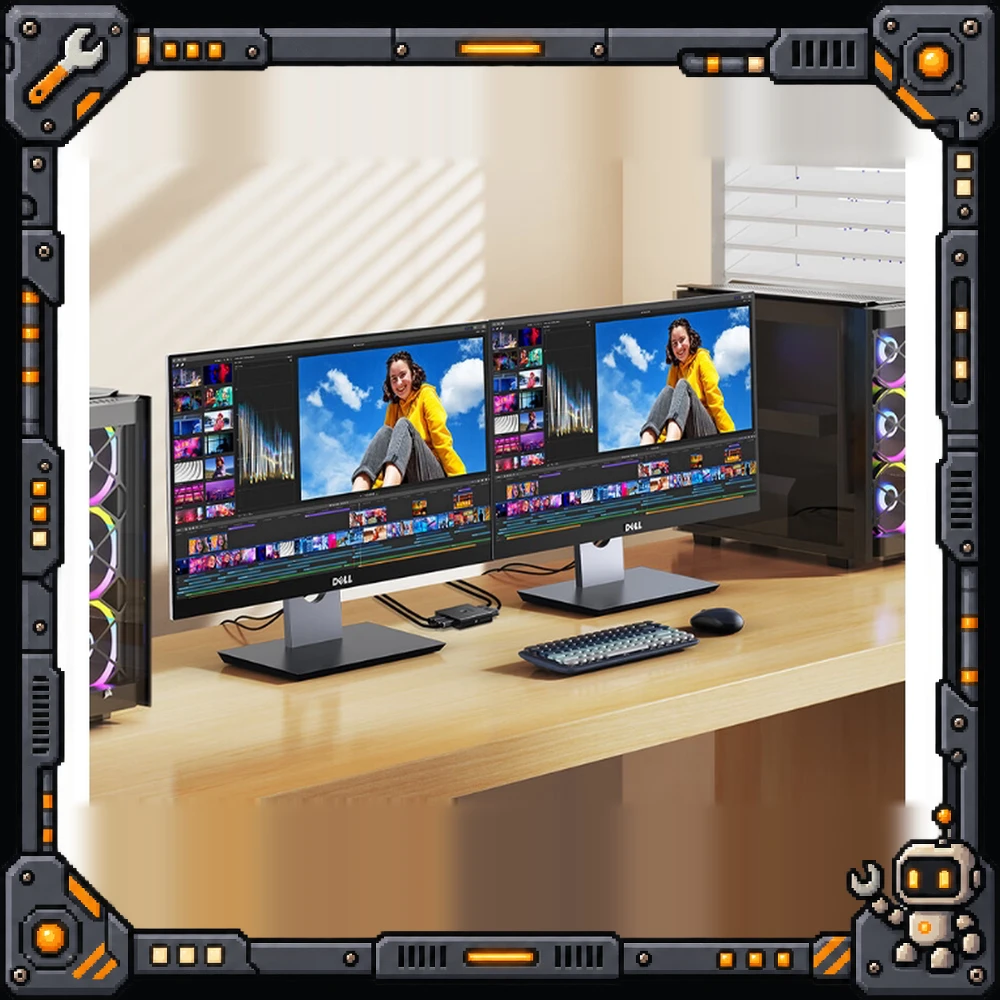 UGREEN 70689 CM318 HDMI 2.0 Switch Splitter 2 In 2 Out 4K 60Hz with Optical 3.5mm Audio and Remote for Monitors TVs