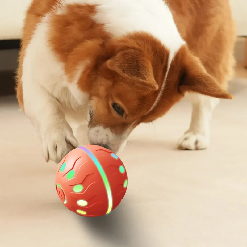 

Smart Interactive Dog Toy Ball Electronic Pet Toy Ball USB Automatic Bouncing Rolling Toy Ball With RGB Lights Puppy Cat Product