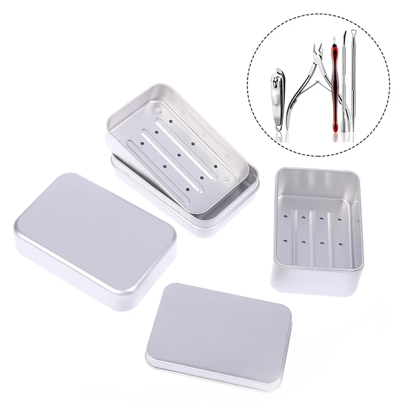 Filterable Nail Art Tools Sterilizer Tray Nail Tool Storage Container Manicure Equipment Cleaner Disinfection Aluminum Box