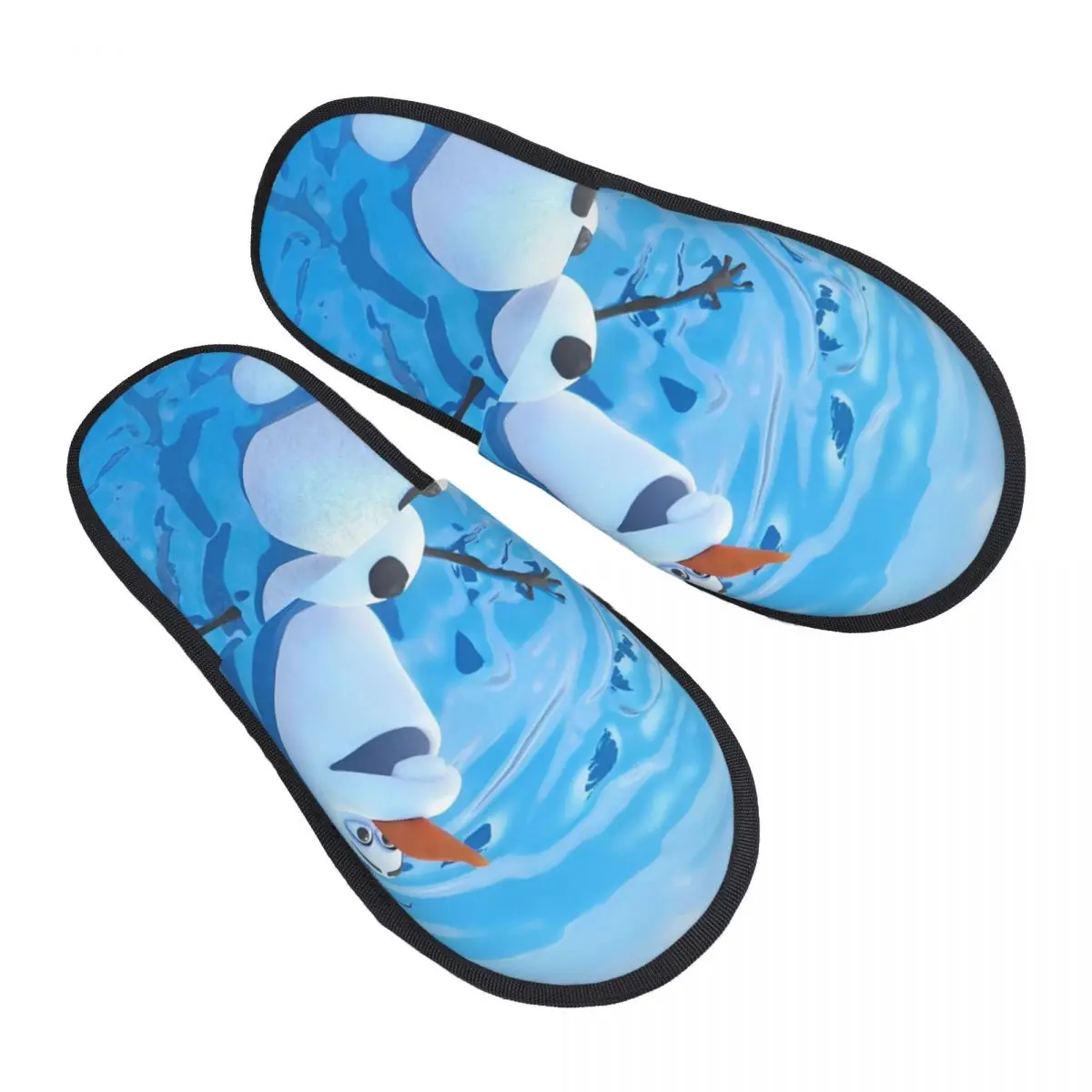 

Изготовленные на заказ тапочки из пены с эффектом памяти, женские удобные теплые домашние тапочки со снеговиком