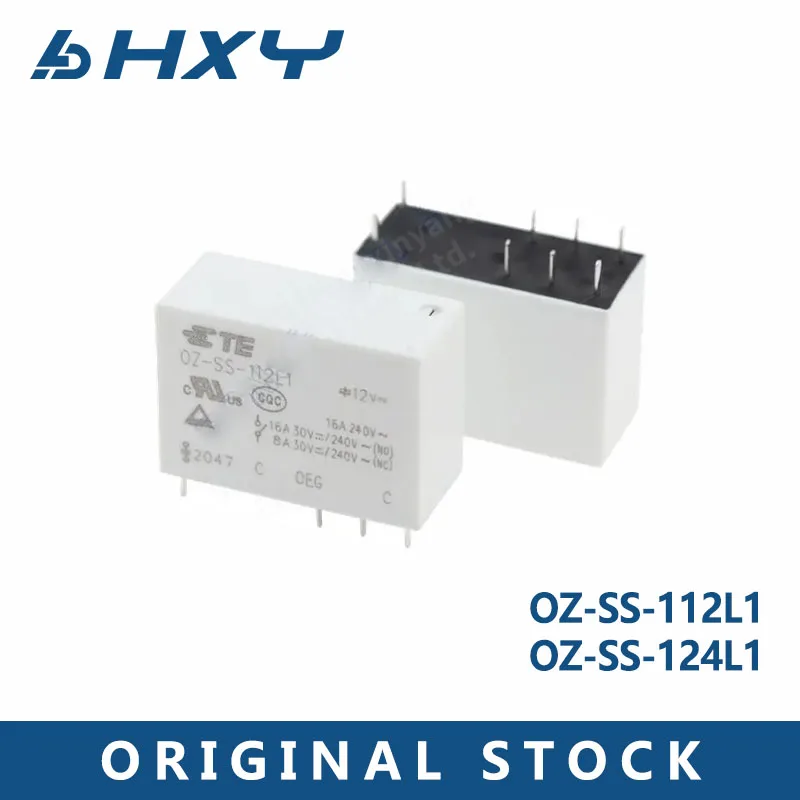 

10Pcs/Lot Power relay OZ-SS 1 Form A NO 1 Pole 16A 8Pin Relays 12VDC 24VDC 8PIN OZ-SS-112L1 OZ-SS-124L1