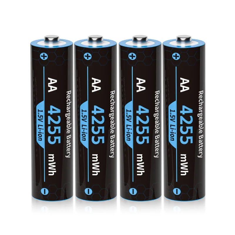 6PCS 1.5V AA 4255mWh /AAA 1100mWh For Toy Game Console Mouse Remote Control Doorbell Blood Pressure NEW Rechargeable Battery