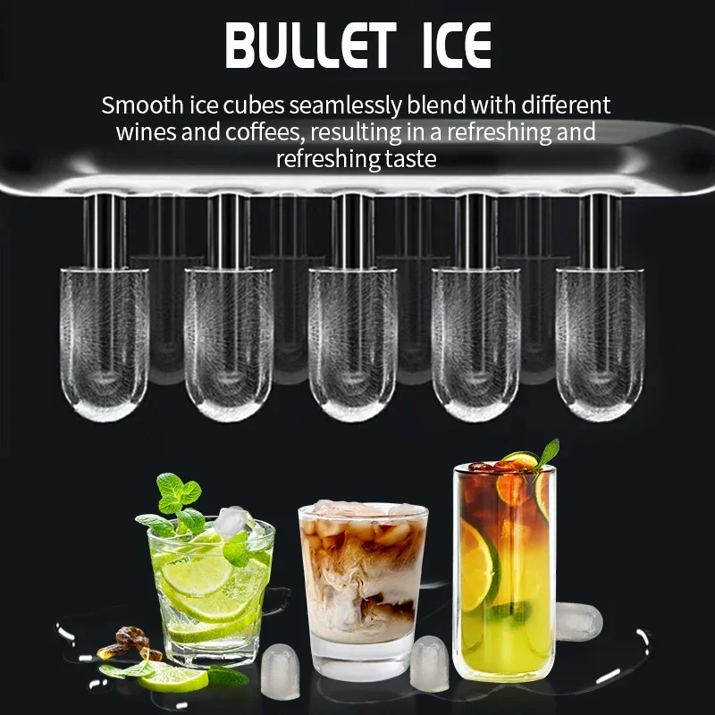 Vanace Automatic Bullet Instant Small Portable Countertop Mini Nugget Machine Ice