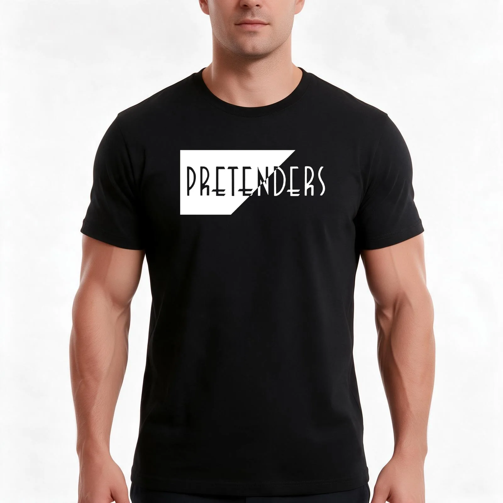 Pretenders Band T-Shirt, Summer Casual Cotton Tee, Oversized Streetwear Tops, Vintage Graphic Print, Loose Fit Short Sleeve