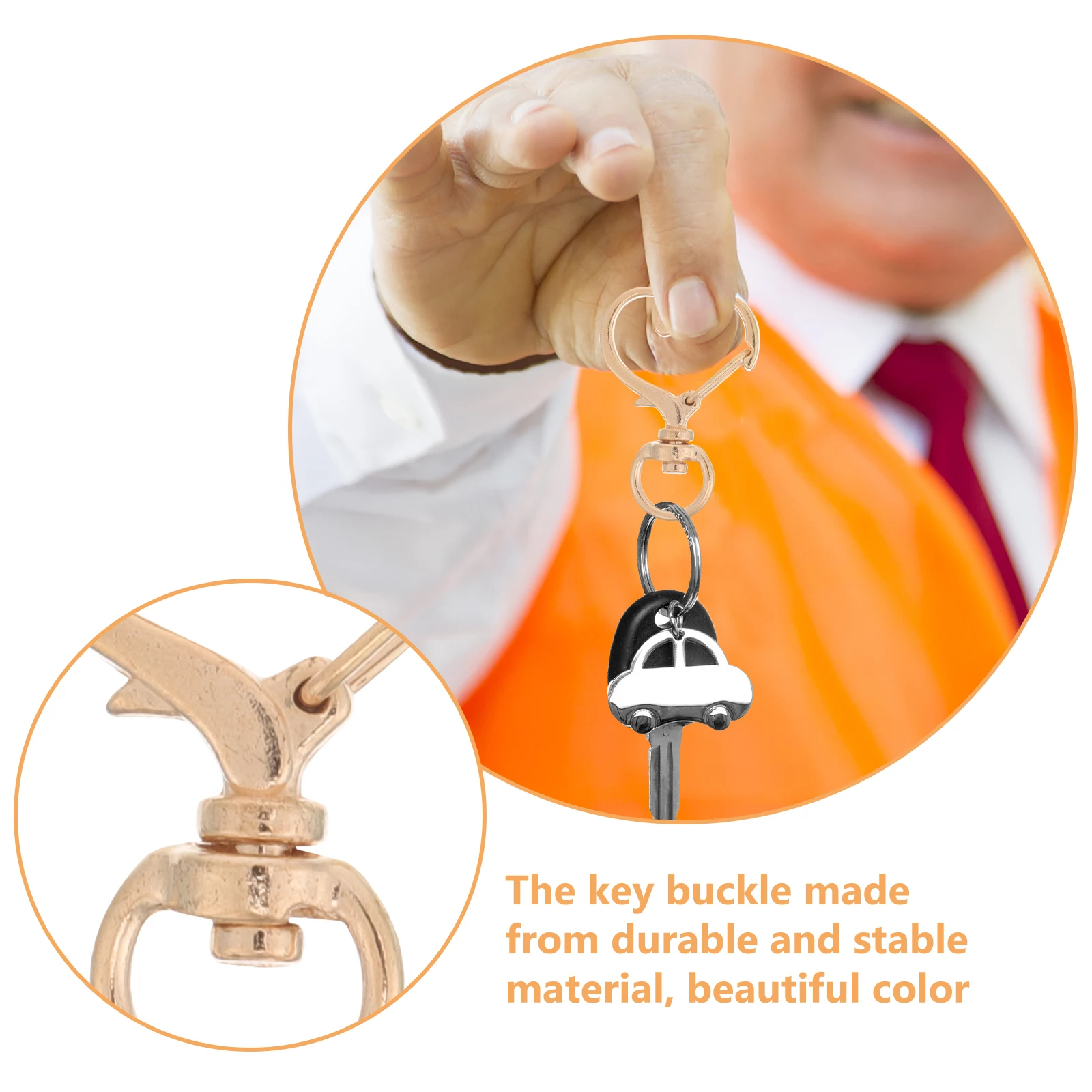 

6 Pcs Love Keychain Wallet Metal Buckles Purse Keychains Supplies Keyring Clips for