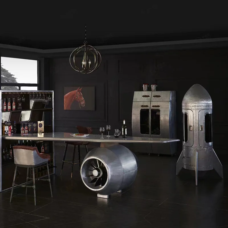 Wine locker, American restaurant bar missile shape, aluminum sheet locker, vertical cabinet