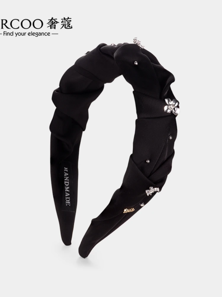 Yy High-Grade Wide-Brimmed High Skull Top Fold Hair-Hoop Headband Hair Clip Headdress