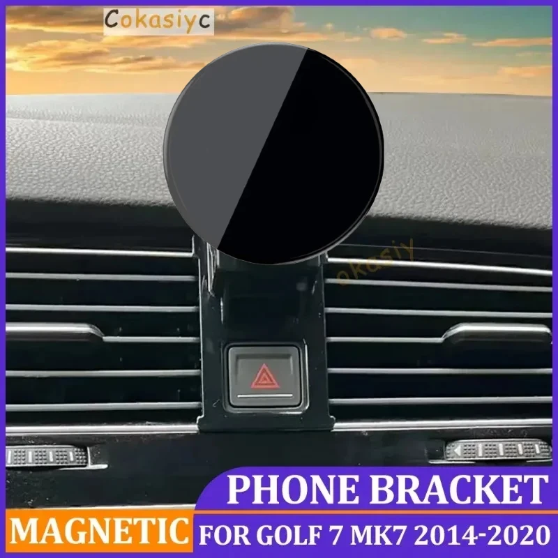 Updating Magnetic For Magsafe Car Phone Bracket Holder Stand For Volkswagen VW Golf 7 MK7 2014 2015 2016 2017 2018 2019 2020