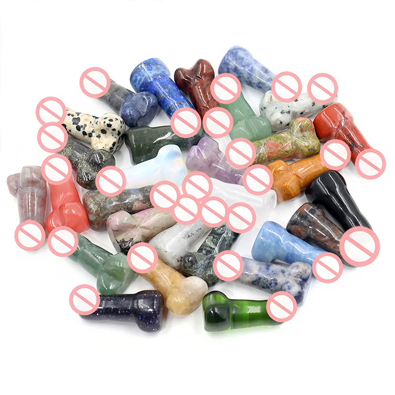 20 pcs/bag Hot Sales Mini Amethyst Dildo Hand Carved From Natural Rose Quartz Polished Technique for Jewelry Gift or Massage