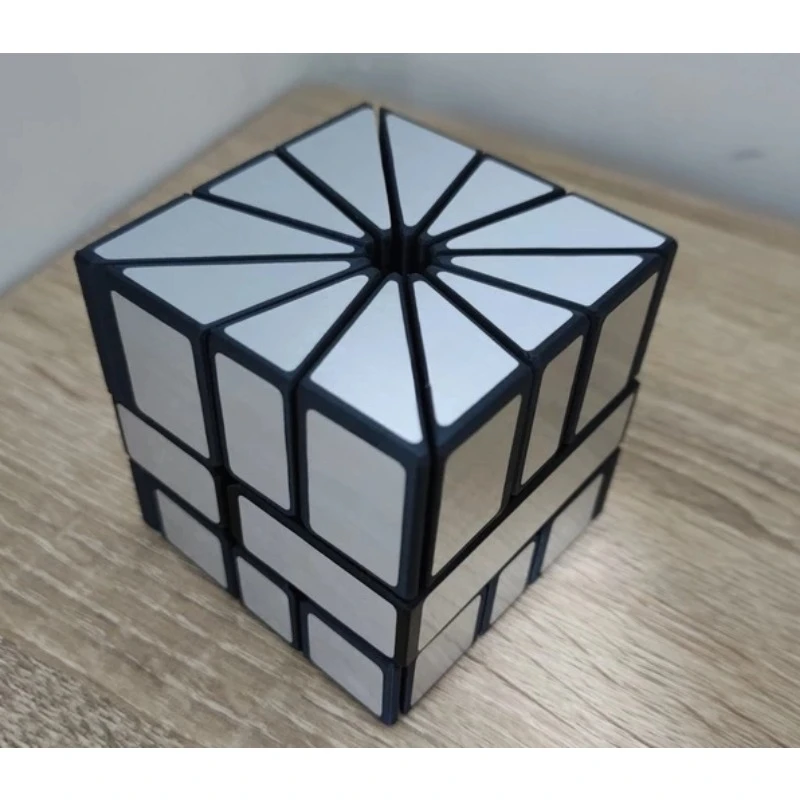 

Calvin's Puzzle SQ2 Cube Square-2 Shift Cube Illusion Black Body with Silver-Gold Label (Lee Mod) Cast Coated Magic Cube Toys