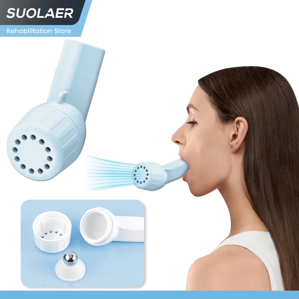 1/2PC Breathing Trainer Lung Expander Mucus Removal Device Breathing Exercise Respiratory Phlegm Remover Exercise Lung Drug-Free