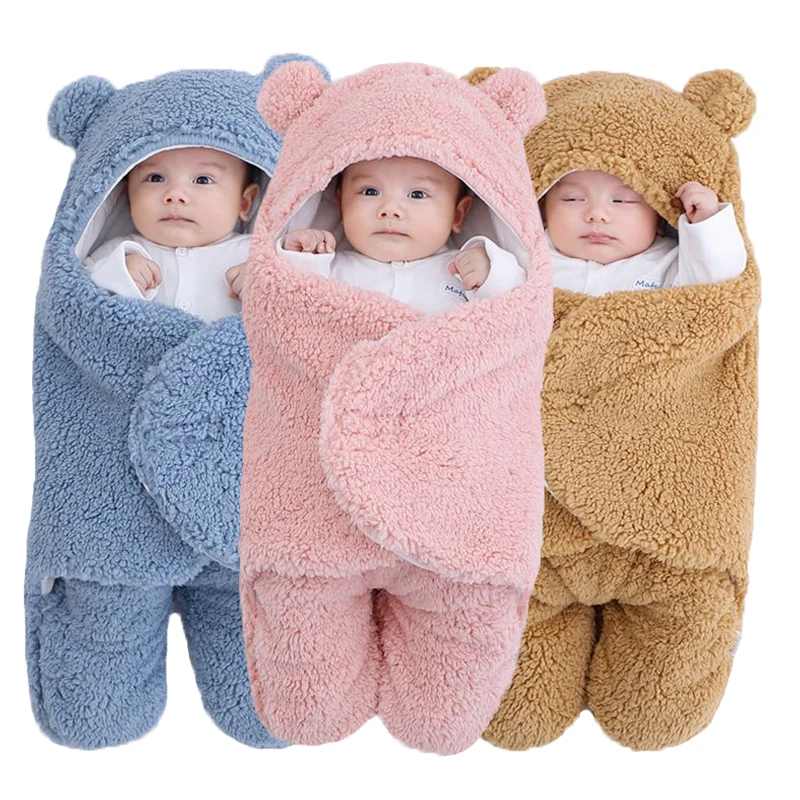 Baby Sleeping Bags Autumn Winter Baby Blanket Swaddling Soft Infant SleepSack Envelope for Newborn Cocoon for Newborn 0-9 Months