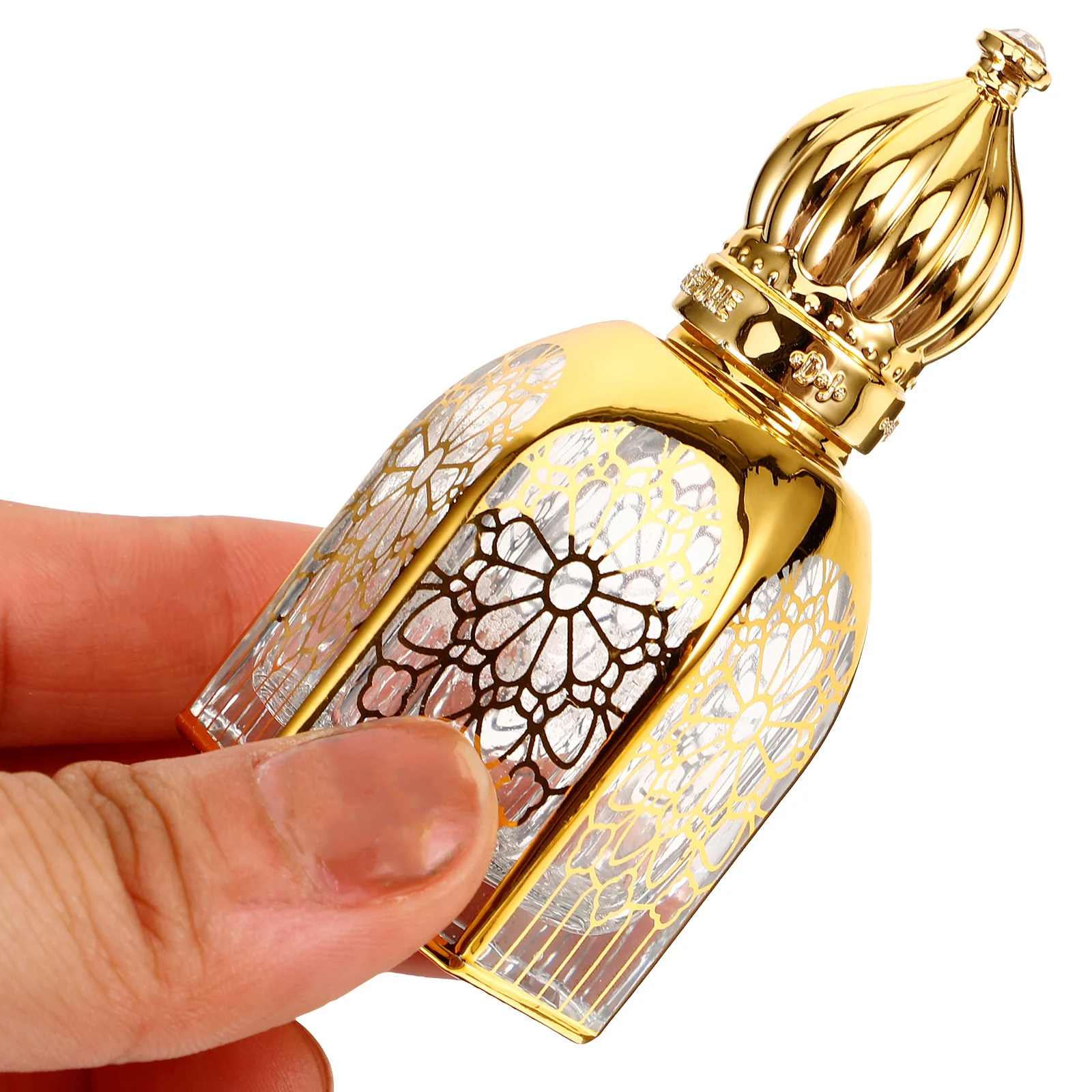 

Roll on Bottle 15ml Glass Perfume Bottle Durable Zinc Alloy Essential Oil Refillable Decorative Sample Roll on Bottles