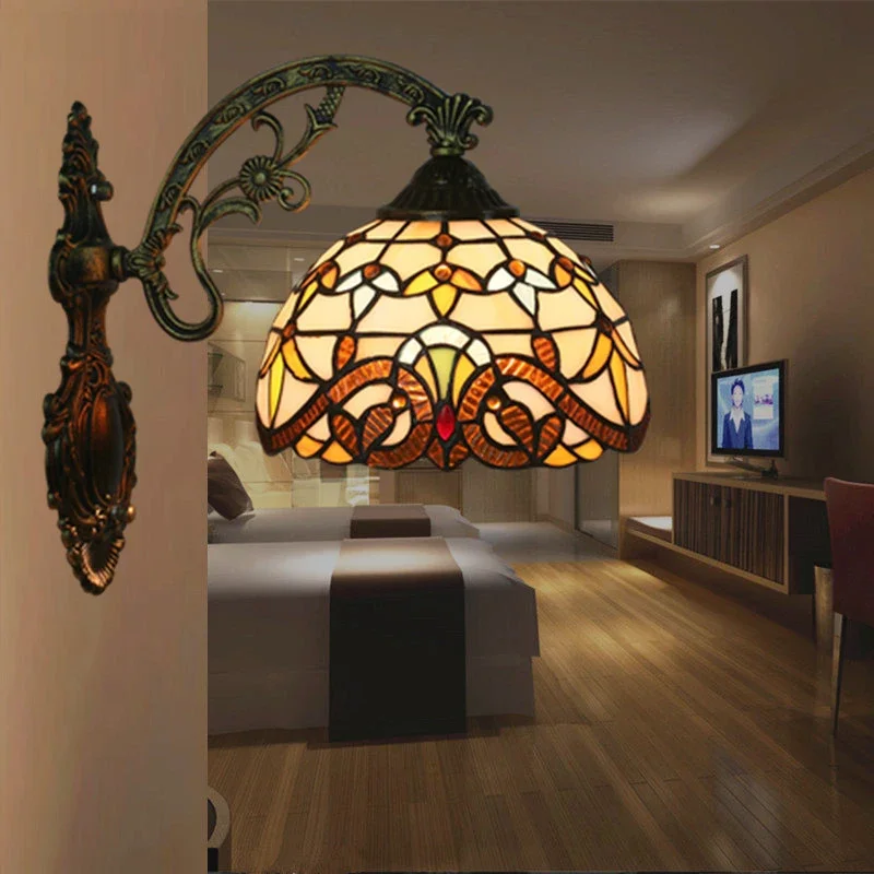 KERWIN-Applique Murale LED Tiffany Moderne, Lampe Baroque Européenne Créative, Verre, Nik, Maison, Salon, Chambre, Décor