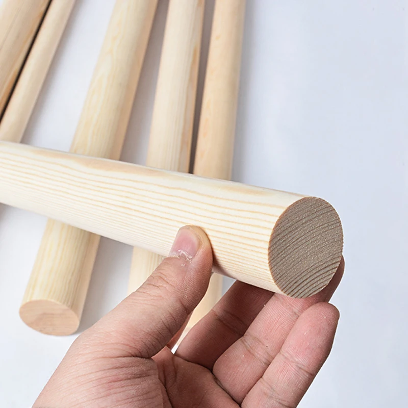 1-10pcs 3-50mm Round Wooden Sticks L=300mm DIY Handmade Craft Making Small Wooden Stick Rod Material For Woodworking Supplies