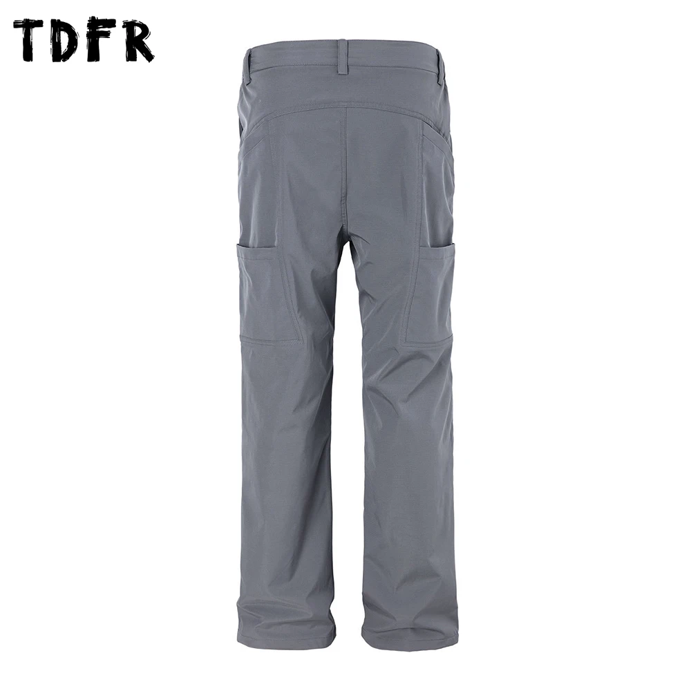 Pleated Spliced Multi-Pocket Cargo Pants Mens Solid Color Safari Style Hem Zipper Baggy Trousers Man