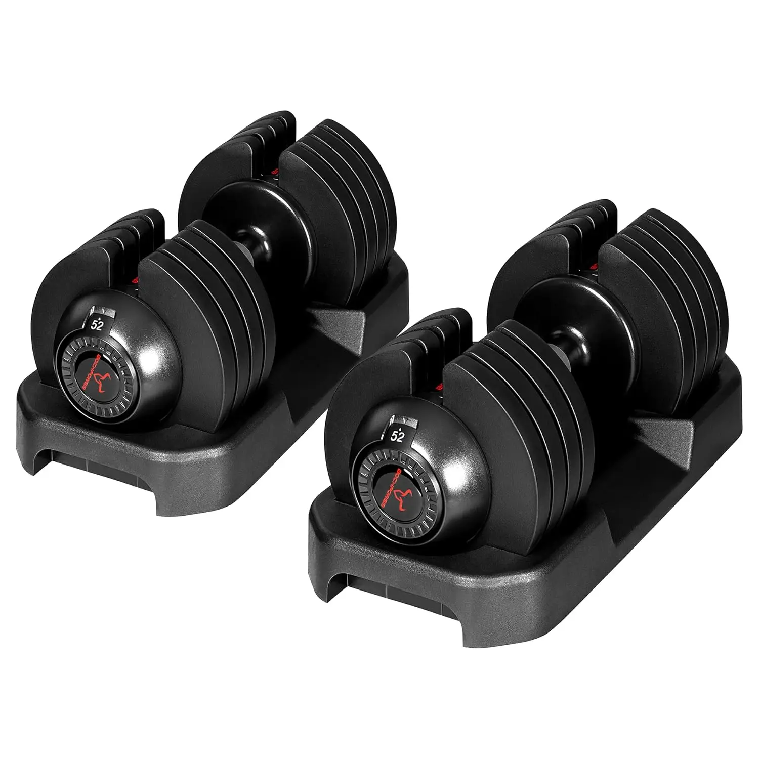 Adjustable Dumbbells Set 52 lbs Pair Home Gym Strength Training Equipment for Men Women, Customized