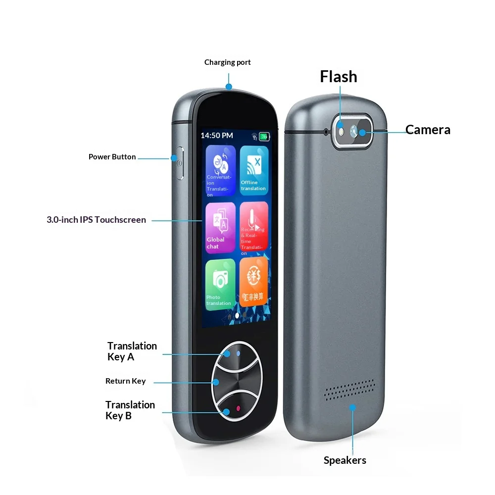 New AI Translator V10 Smart Voice Simultaneous Translation Photo Offline Translation WiFi Android