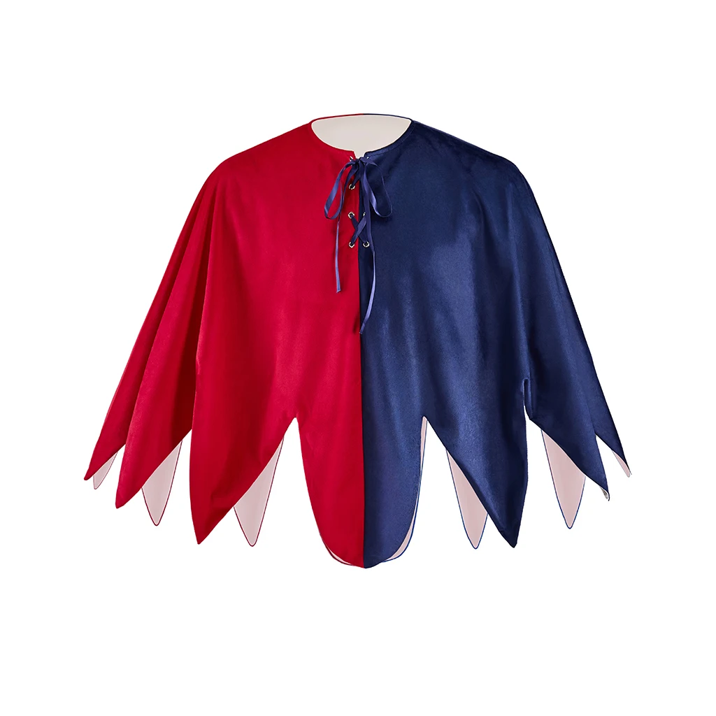 

Clown Pelerine With Corners Clown Cosplay Costume Velvet Cloak Cape Masquerade Halloween Carnival Female Roles Clothing