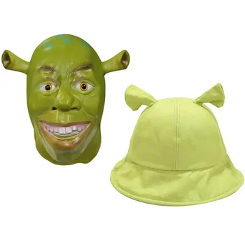 Shrek Mask Cosplay Latex Masks Helmet Masquerade Role Play Mask Halloween Party Costume Props