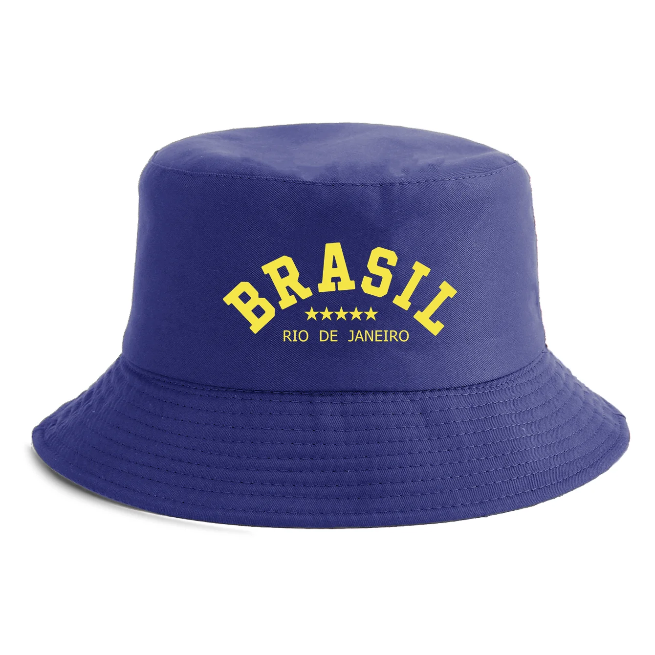 Unisex Brasil Rio De Janeiro Print Bucket Hat Reversible Retro Fisherman Cap Available in Multiple Retro Colors Sun Protection