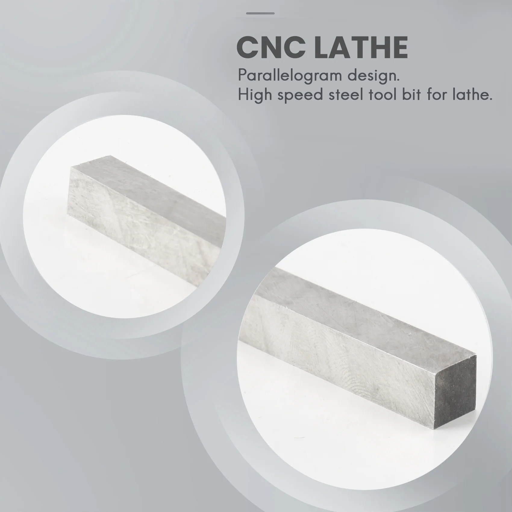 

ABBY-4 Pcs CNC Lathe HSS Square Cutting Tool Bits Bar 8Mm X 8Mm X 200Mm Gray