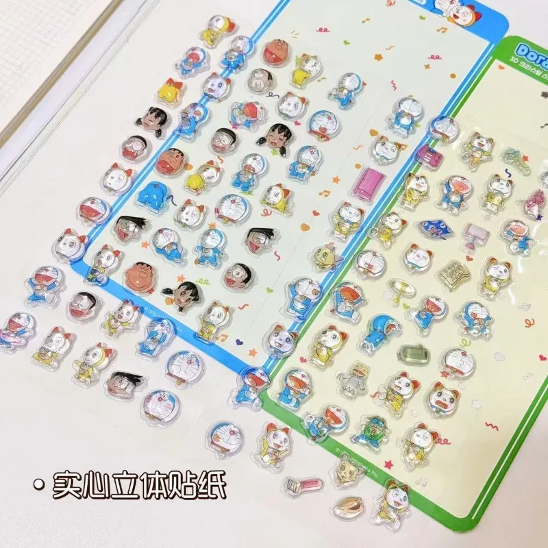 Doraemon Crystal Sticker Anime Peripheral Cute Cartoon Modeling Diy Phone Case Sticker Fashion Exquisite Child Reward Sticker view 6