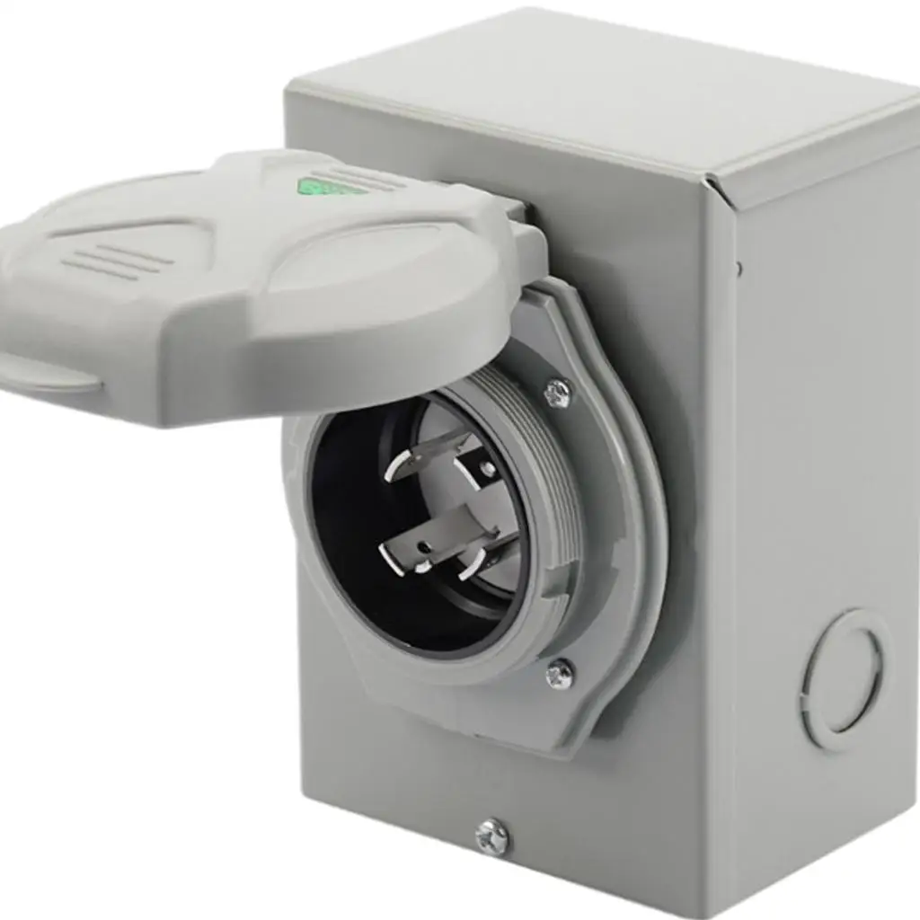 Kotak Panel Outlet daya RV Panel wadah Listrik 50Amp NEMA SS2 50