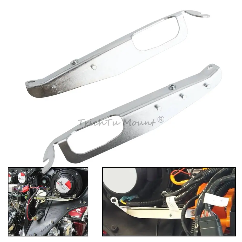 Inner Front Batwing Head Fairing Speaker Support Kits Motorcycle Accessories For Harley Electra Street Glide FLHT FLHX  96-Later