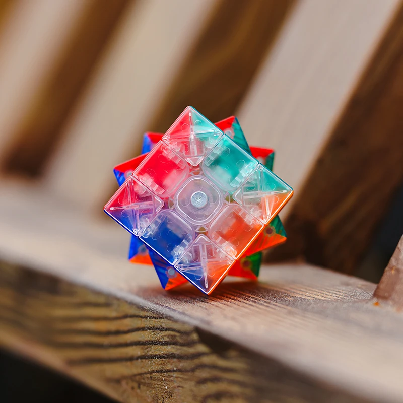 Acabado mate, cubo profesional 3X3 de color transparente magnético único, cubo mágico sin retardo, cubo giratorio ultrarrápido, rompecabezas, juguete para niños