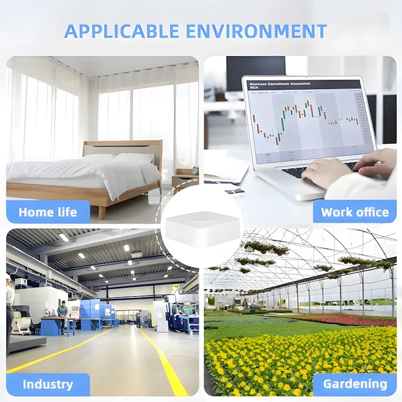 Tuya WIFI/Zigbee Smart Air Quality Monitor Box VOC HCHO PM2.5 Gas Detector Temperature Humidity Meter 6 IN 1 Air Housekeeper
