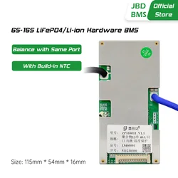 JiaBaiDa 12S 36V 13S 14S 48V 16S 48V 60V 30A 40A 50A 60A LiFePO4 Li-ion Hardware BMS with NTC