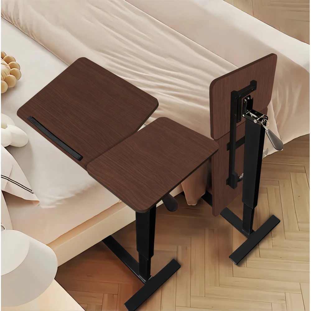

Desk Mobile Rolling Laptop Stand Tilting with Wheels Height Adjustable Tray Table for Laptop Bed Sofa Side Table Bedside Table