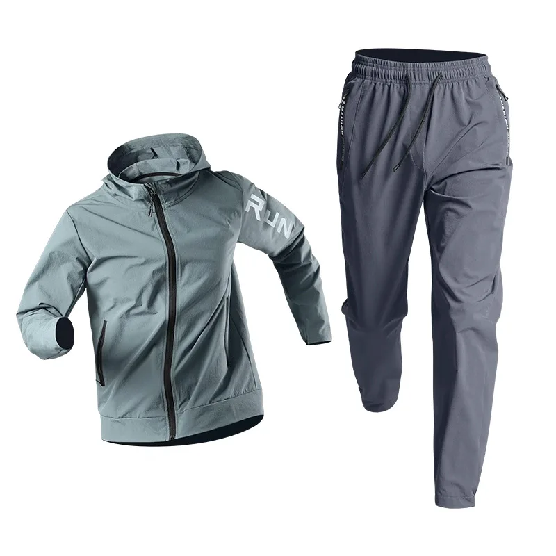 Sports Suit Men's Spring Running Fitness Suit Morning Run Outdoor Sports Quick Drying Breathable Cycling Training Jacket Clothes - Image 6