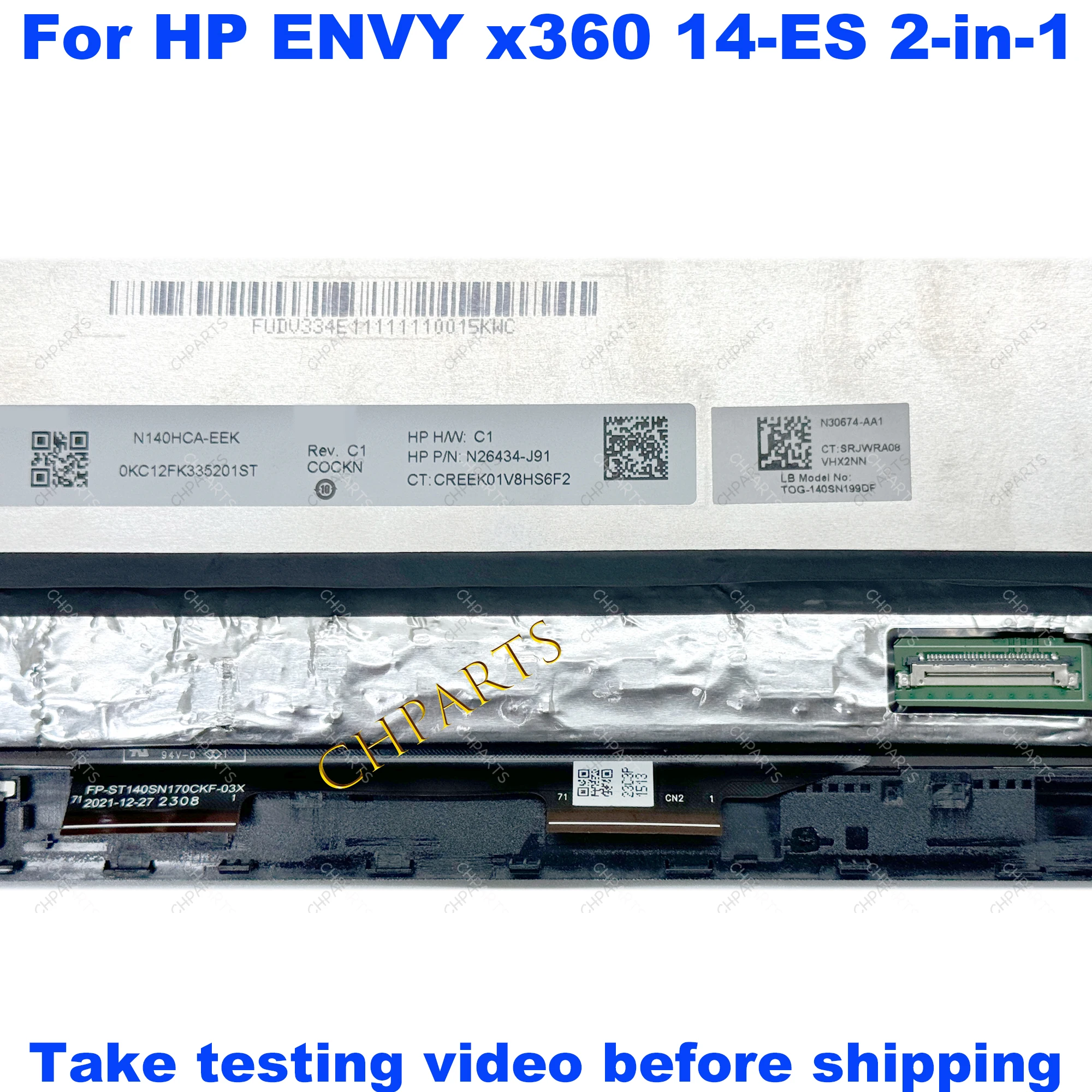 Imagem -04 - Lcd Touch Screen Display Substituição Assembly para hp N41025001 14 in Fhd Envy X360 14-es 14 es Tpn-w158