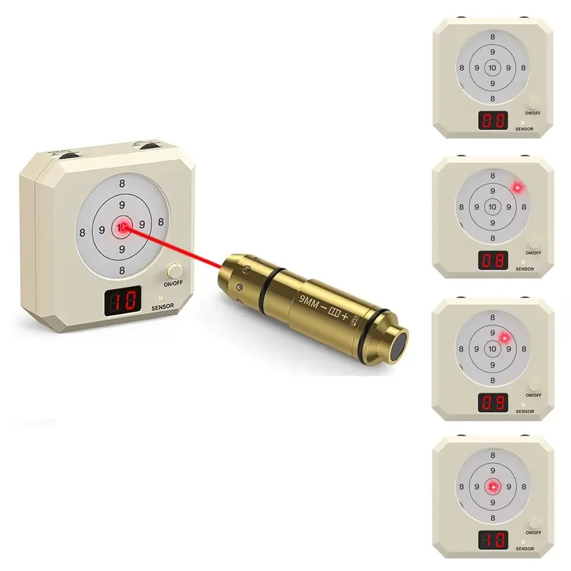 Rechargeable Laser Induction Electronic Training Target 9x19 Dry Fire Laser Cartridge For Indoor Outdoor Shooting Practice