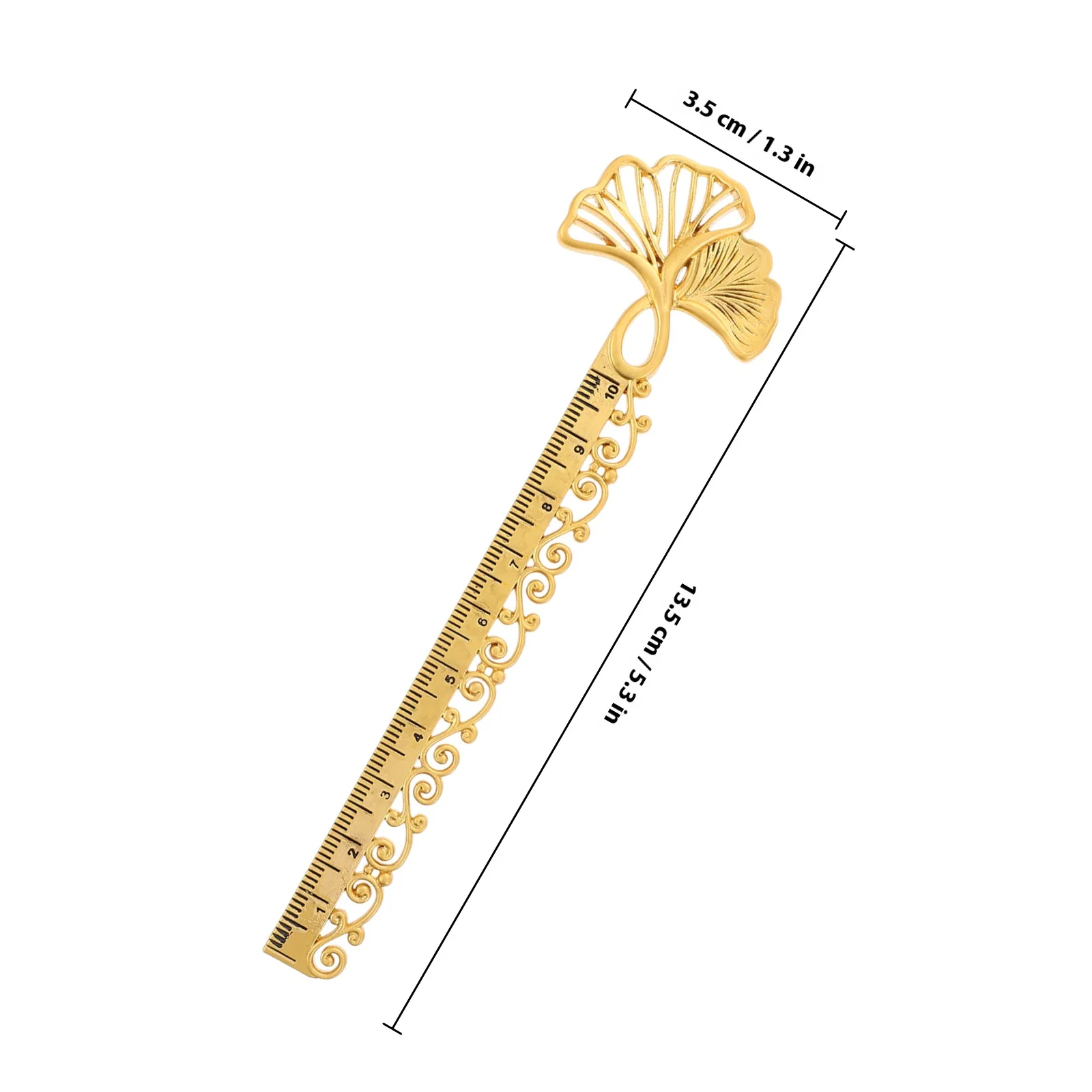 Metal Bookmark Ruler Hollow Design Multi-Functional Sewing Reading Tool Students Stationery Office Decorative Alloy Book